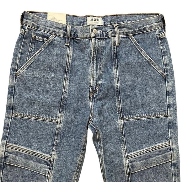 Agolde Cooper Cargo Jeans in Regulation Size 31 High Rise Straight Leg NWT - Picture 3 of 8